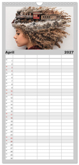 Dampfloks auf Abwegen (CALVENDO Familienplaner 2027)