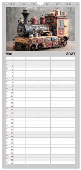 Dampfloks auf Abwegen (CALVENDO Familienplaner 2027)