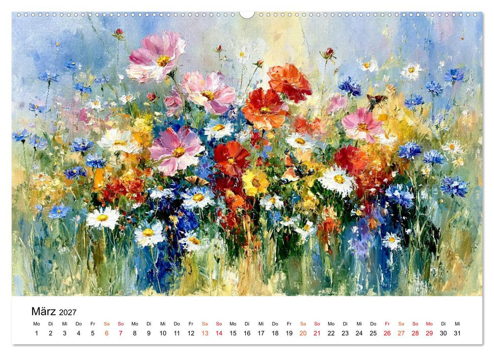 Blumenmeere - Impressionistische Felder und Horizonte (CALVENDO Premium Wandkalender 2027)