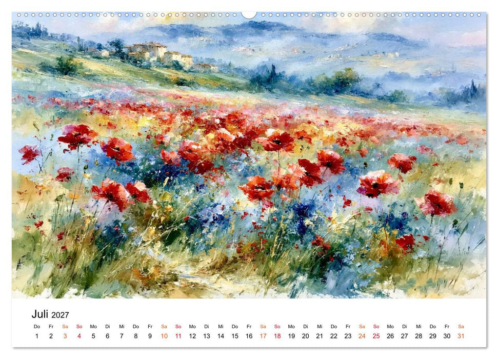 Blumenmeere - Impressionistische Felder und Horizonte (CALVENDO Premium Wandkalender 2027)