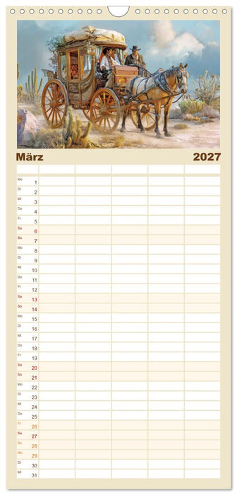 Der Wilde Westen - Ein legendärer amerikanischer Mythos (CALVENDO Familienplaner 2027)