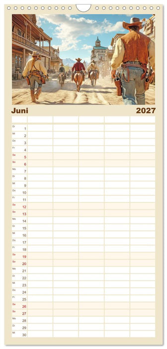 Der Wilde Westen - Ein legendärer amerikanischer Mythos (CALVENDO Familienplaner 2027)