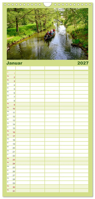 Eine Kahnfahrt im Spreewald (CALVENDO Familienplaner 2027)