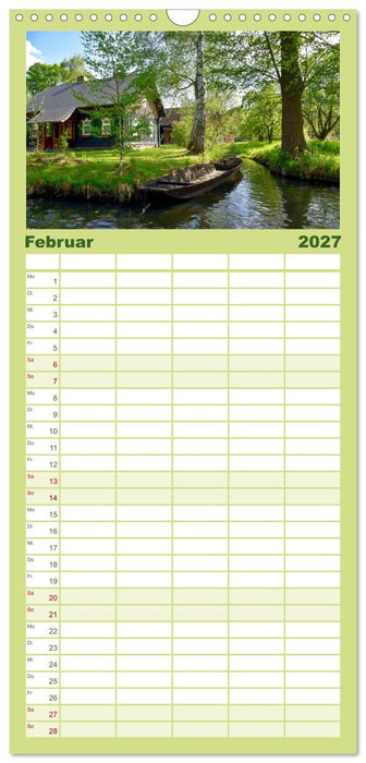 Eine Kahnfahrt im Spreewald (CALVENDO Familienplaner 2027)