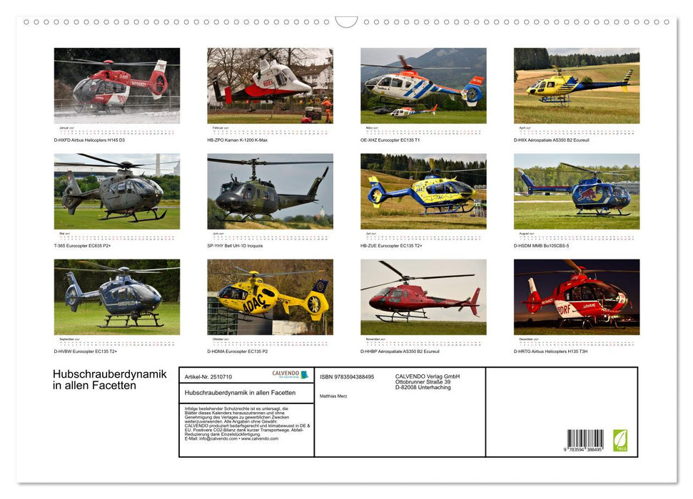 Hubschrauberdynamik in allen Facetten (CALVENDO Wandkalender 2027)