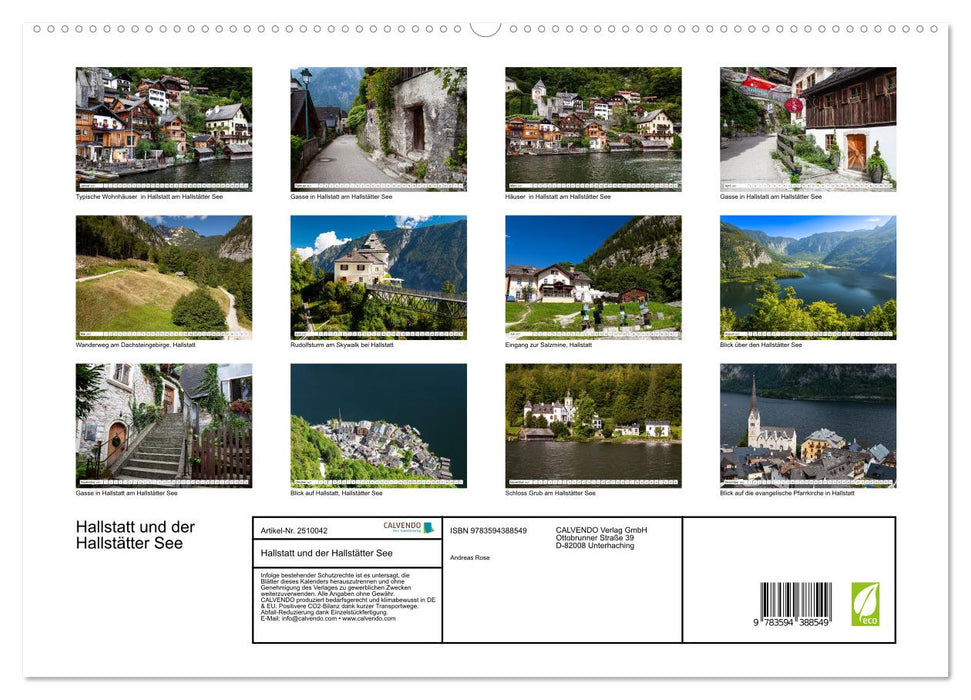 Hallstatt und der Hallstätter See (CALVENDO Premium Wandkalender 2027)