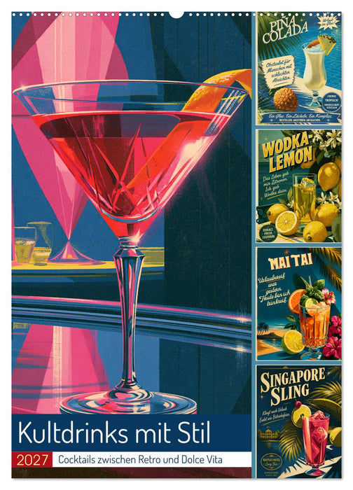 Kultdrinks mit Stil (CALVENDO Wandkalender 2027)