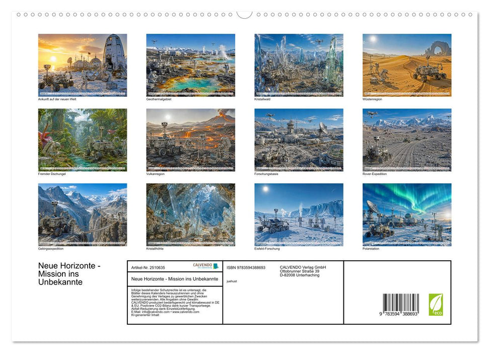 Neue Horizonte - Mission ins Unbekannte (CALVENDO Premium Wandkalender 2027)
