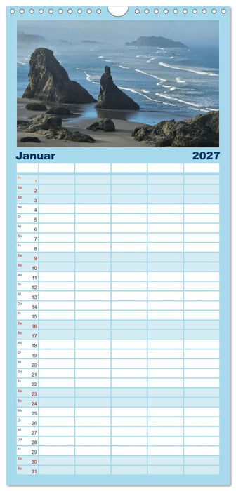 Oregon entlang der schönsten Panoramastraßen (CALVENDO Familienplaner 2027)