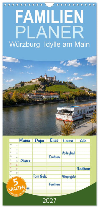 Würzburg Idylle am Main (CALVENDO Familienplaner 2027)
