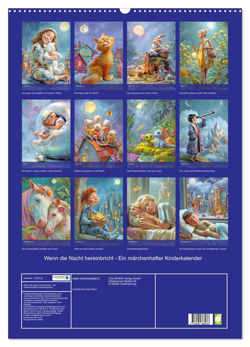Wenn die Nacht hereinbricht - Ein märchenhafter Kinderkalender (CALVENDO Wandkalender 2027)