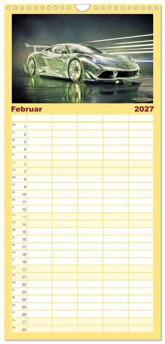 Cyberpunk-Supersportwagen (CALVENDO Familienplaner 2027)