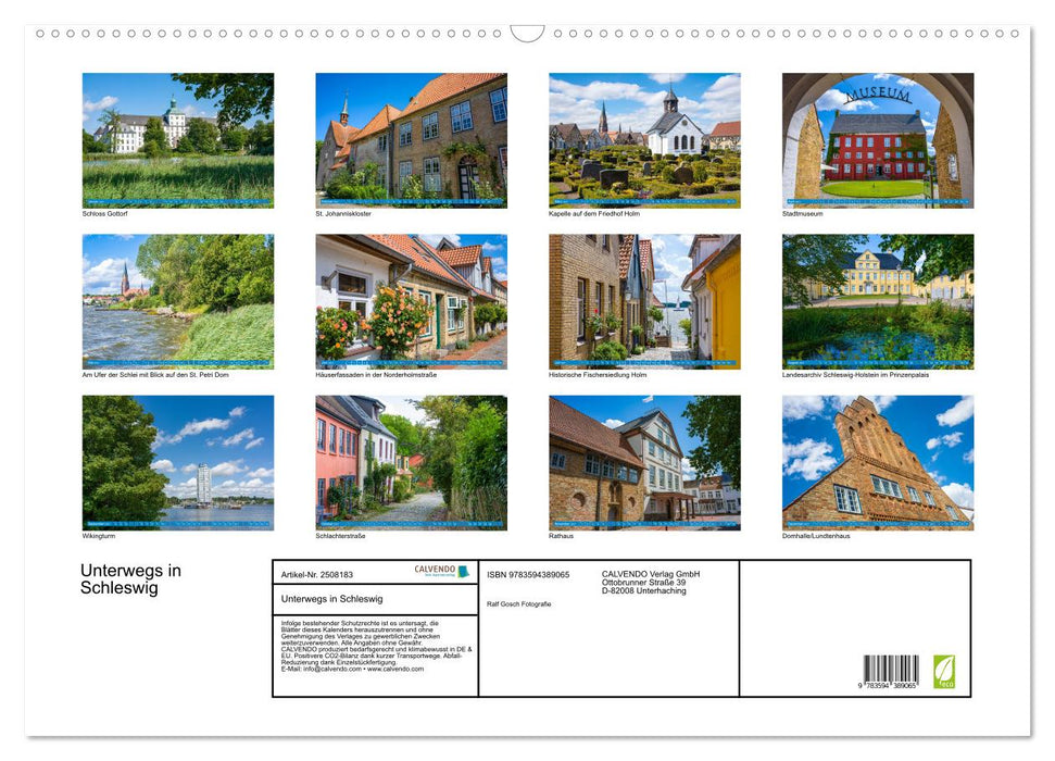 Unterwegs in Schleswig (CALVENDO Wandkalender 2027)