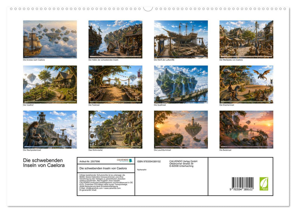 Die schwebenden Inseln von Caelora (CALVENDO Premium Wandkalender 2027)
