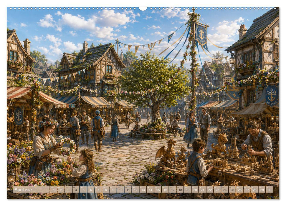 Die schwebenden Inseln von Caelora (CALVENDO Premium Wandkalender 2027)