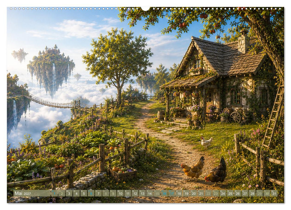 Die schwebenden Inseln von Caelora (CALVENDO Premium Wandkalender 2027)