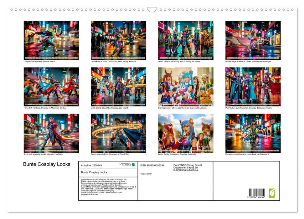 Bunte Cosplay Looks (CALVENDO Wandkalender 2027)