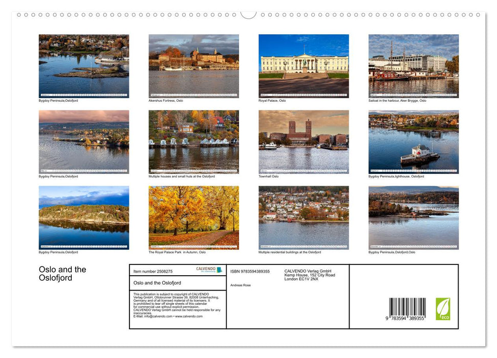 Oslo and the Oslofjord (CALVENDO Premium-Calendar 2027)