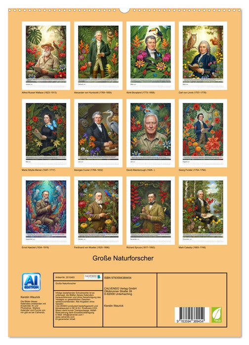 Große Naturforscher (CALVENDO Premium Wandkalender 2027)