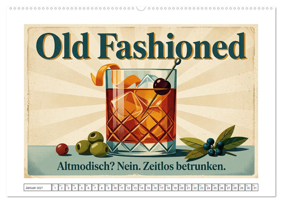 Vintage Cocktail Club (CALVENDO Premium Wandkalender 2027)