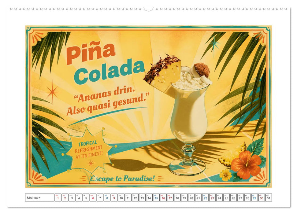Vintage Cocktail Club (CALVENDO Premium Wandkalender 2027)
