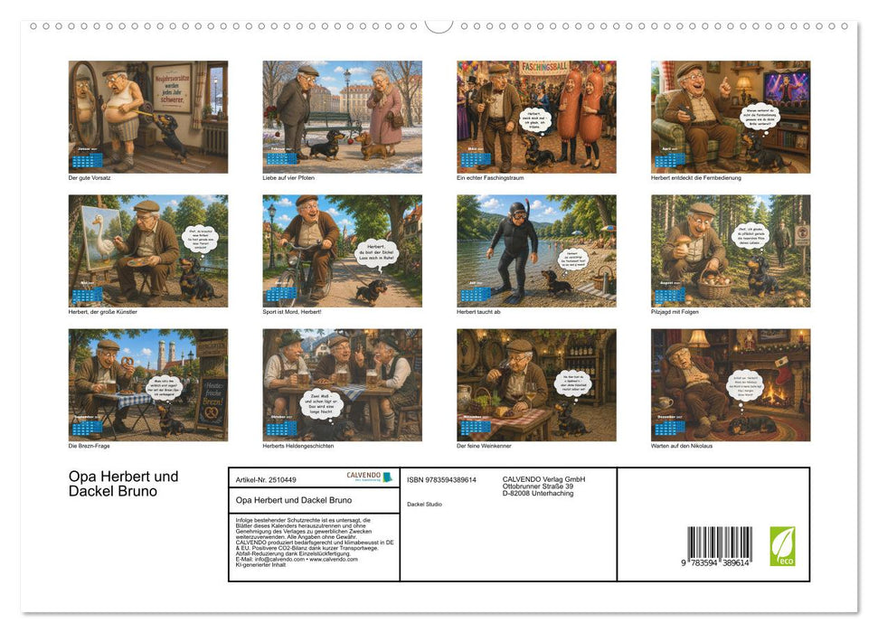 Opa Herbert und Dackel Bruno (CALVENDO Premium Wandkalender 2027)