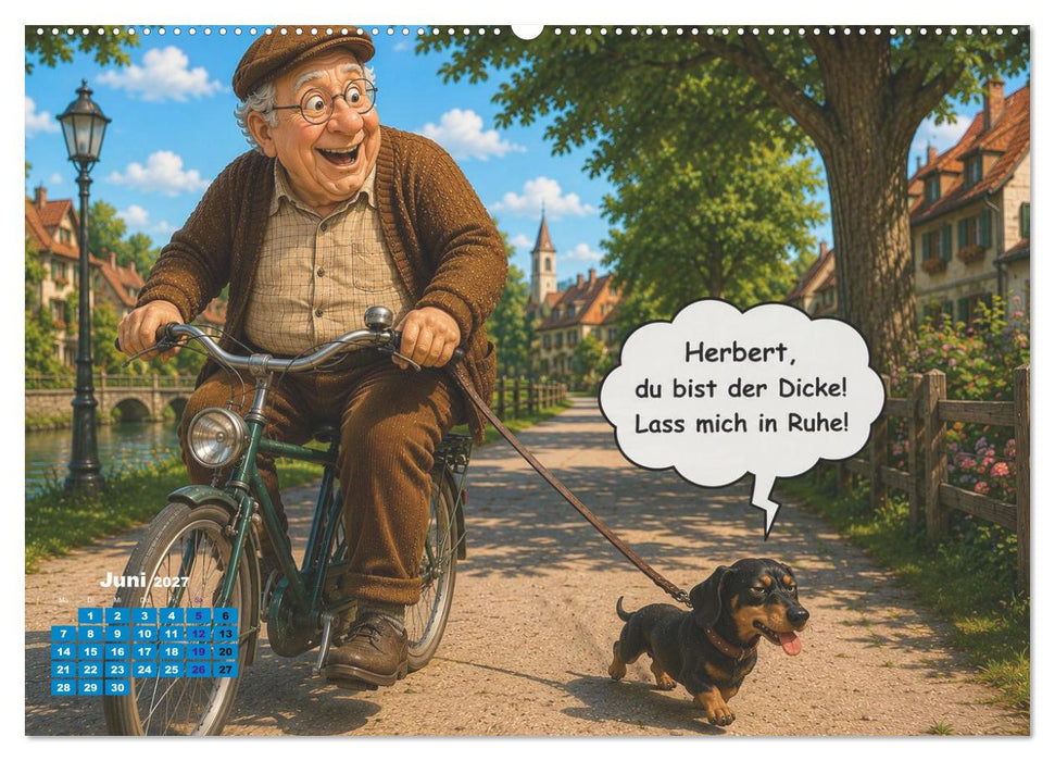 Opa Herbert und Dackel Bruno (CALVENDO Premium Wandkalender 2027)