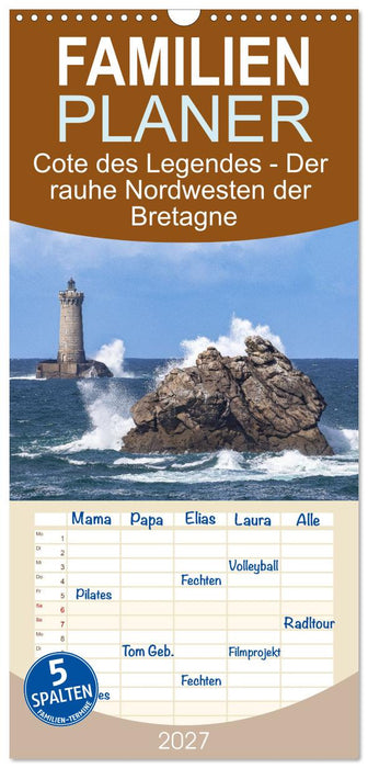 Cote des Legendes - Der rauhe Nordwesten der Bretagne (CALVENDO Familienplaner 2027)