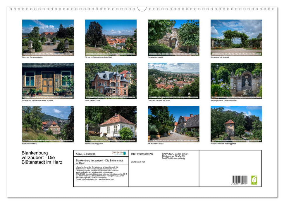 Blankenburg verzaubert - Die Blütenstadt im Harz (CALVENDO Wandkalender 2027)