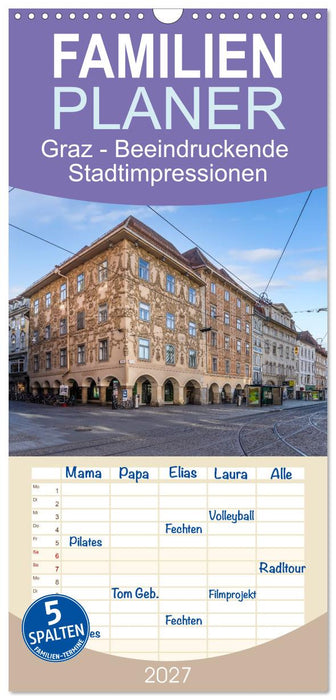 Graz - Beeindruckende Stadtimpressionen (CALVENDO Familienplaner 2027)