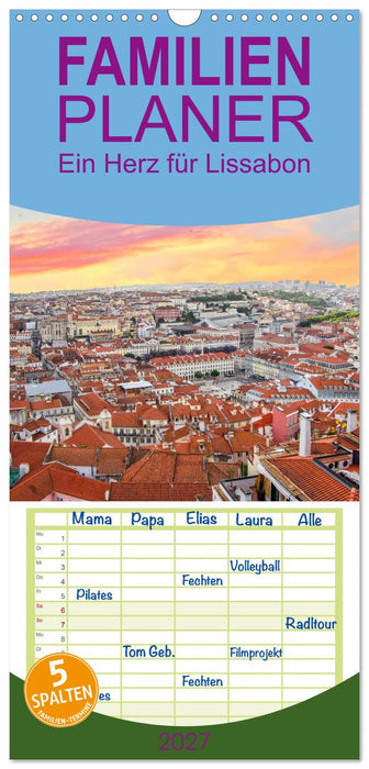 Ein Herz für Lissabon (CALVENDO Familienplaner 2027)