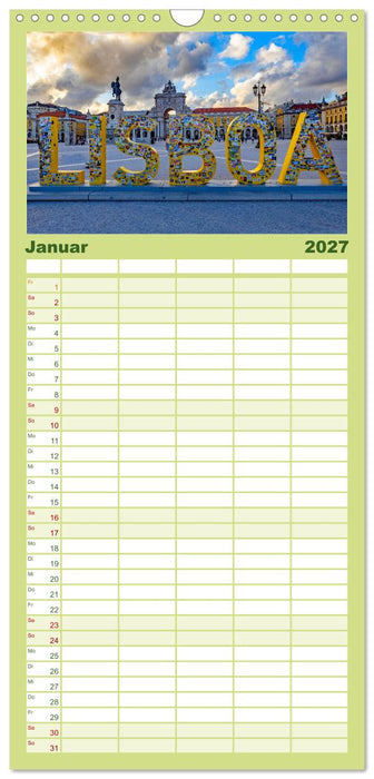 Ein Herz für Lissabon (CALVENDO Familienplaner 2027)