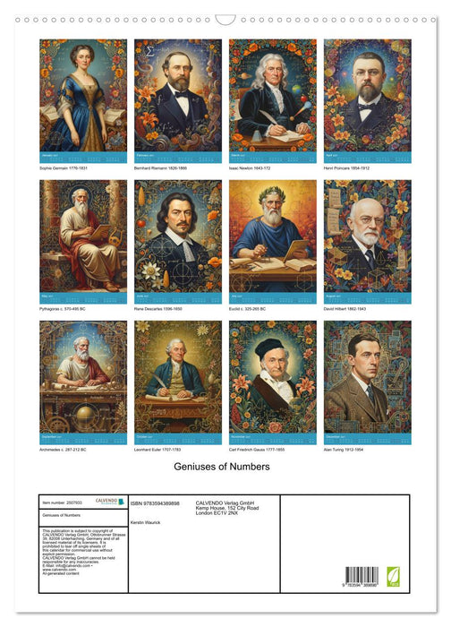 Geniuses of Numbers (CALVENDO Monthly Calendar 2027)