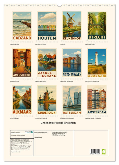 Charmante Holland-Ansichten (CALVENDO Wandkalender 2027)