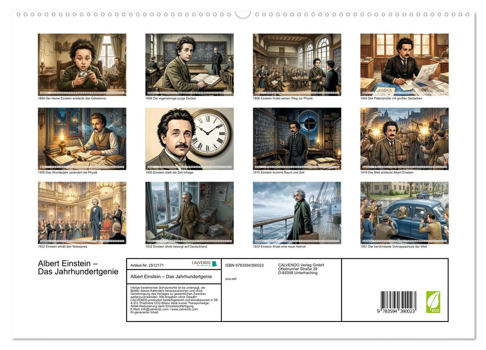 Albert Einstein – Das Jahrhundertgenie (CALVENDO Premium Wandkalender 2027)