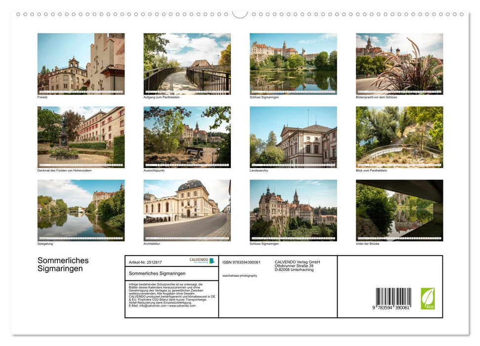 Sommerliches Sigmaringen (CALVENDO Premium Wandkalender 2027)