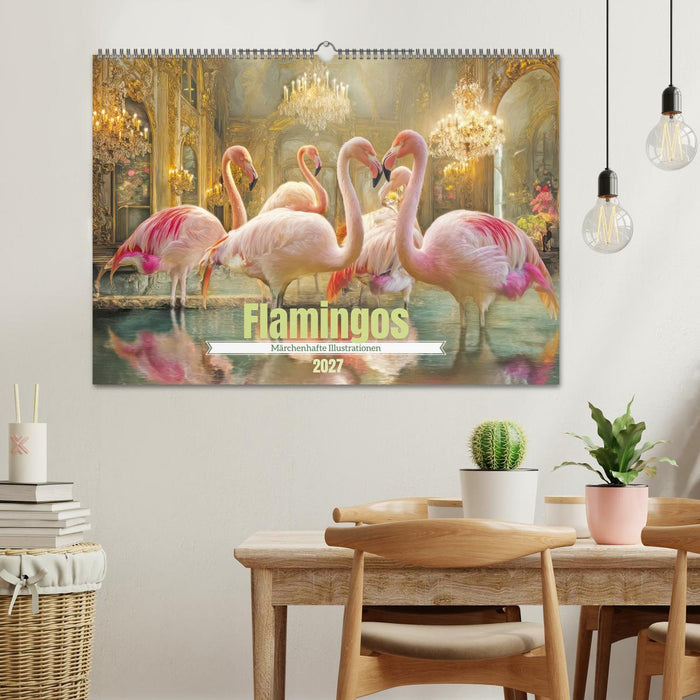 Flamingos - Märchenhafte Illustrationen (CALVENDO Wandkalender 2027)