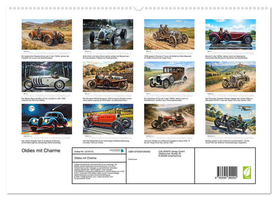 Oldies mit Charme (CALVENDO Premium Wandkalender 2027)