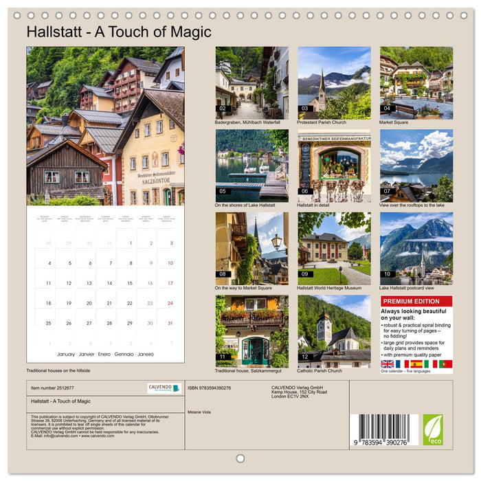 Hallstatt - A Touch of Magic (CALVENDO Monthly Calendar 2027)