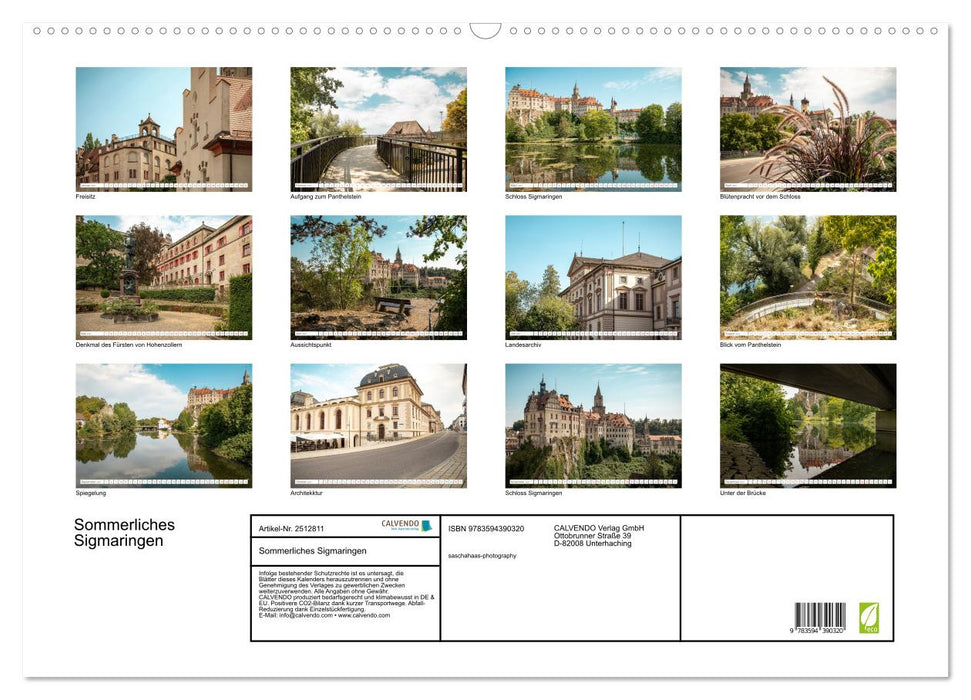 Sommerliches Sigmaringen (CALVENDO Wandkalender 2027)