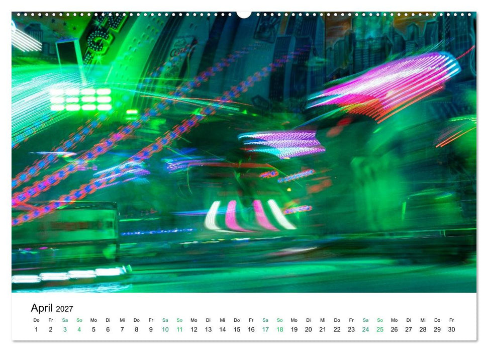 Lichter des Jahrmarkts in Langzeitbelichtung (CALVENDO Wandkalender 2027)