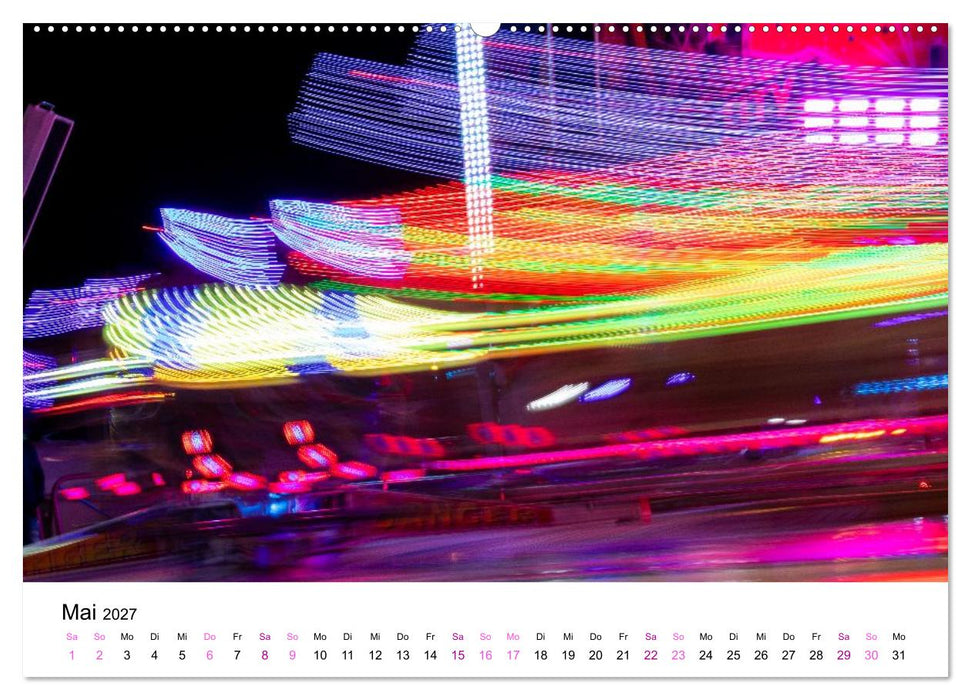 Lichter des Jahrmarkts in Langzeitbelichtung (CALVENDO Wandkalender 2027)