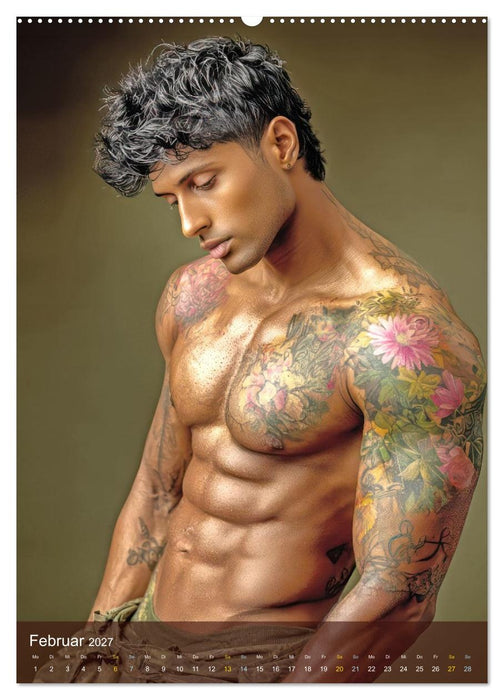 Tattoos und Erotik - Männer-Erotik (CALVENDO Premium Wandkalender 2027)