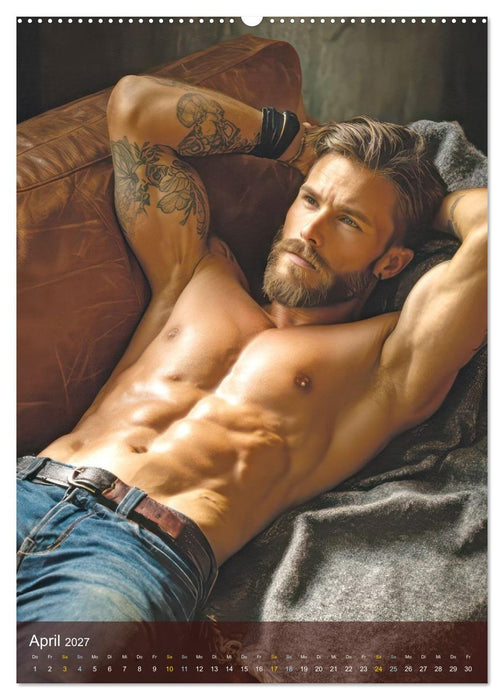 Tattoos und Erotik - Männer-Erotik (CALVENDO Premium Wandkalender 2027)