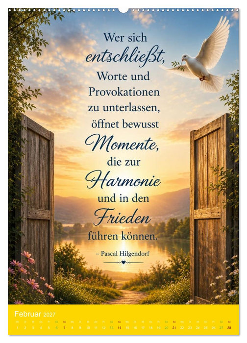 Mit Frieden durch das Jahr (CALVENDO Premium Wandkalender 2027)