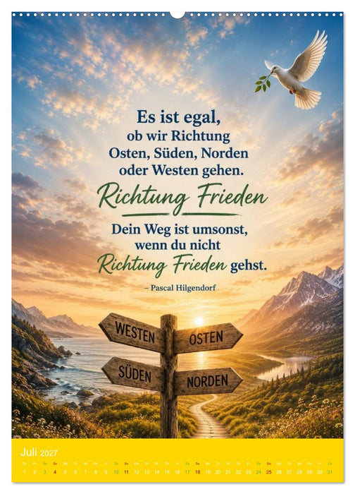Mit Frieden durch das Jahr (CALVENDO Premium Wandkalender 2027)