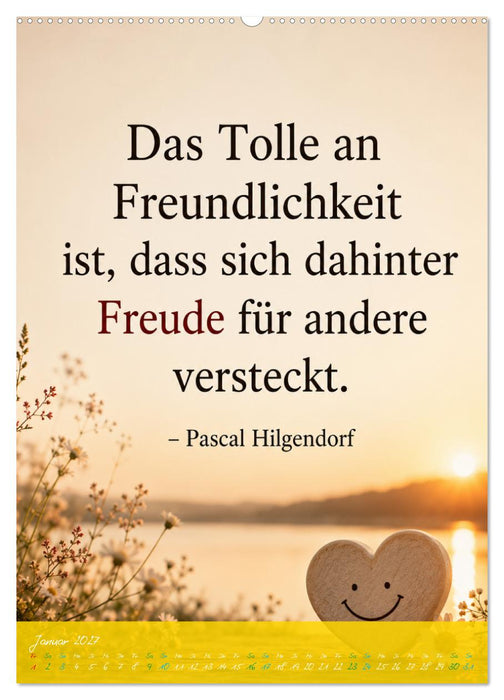 Soll dich Freundlichkeit durch das Jahr begleiten (CALVENDO Premium Wandkalender 2027)