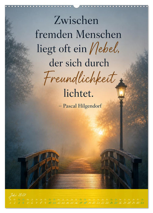 Soll dich Freundlichkeit durch das Jahr begleiten (CALVENDO Premium Wandkalender 2027)
