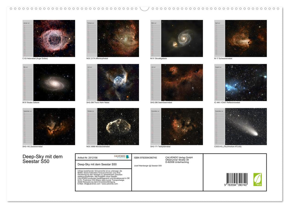 Deep-Sky mit dem Seestar S50 (CALVENDO Premium Wandkalender 2027)