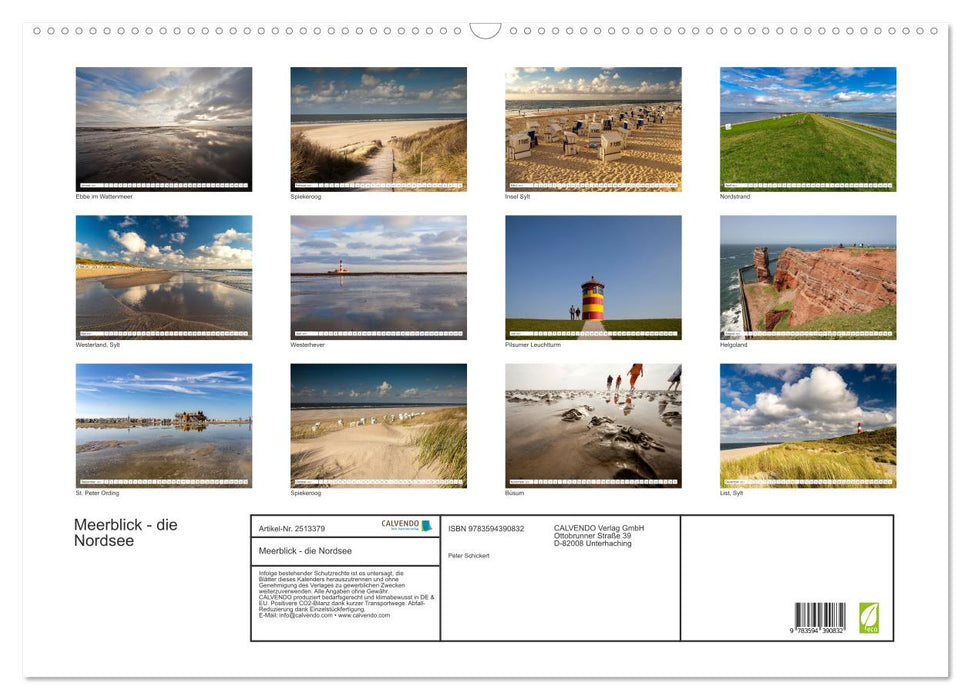 Meerblick - die Nordsee (CALVENDO Wandkalender 2027)